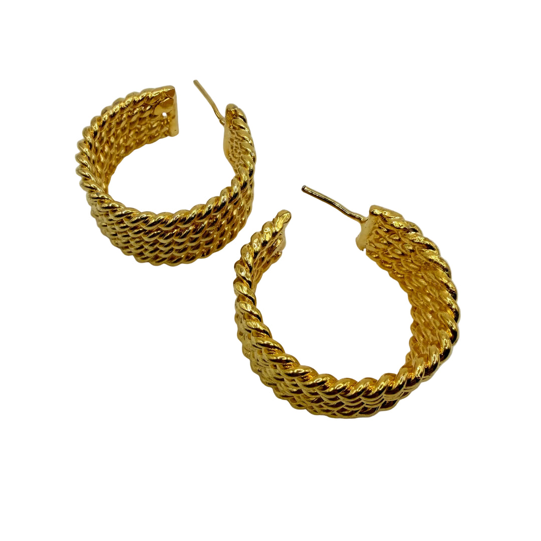 Braided hoop earrings