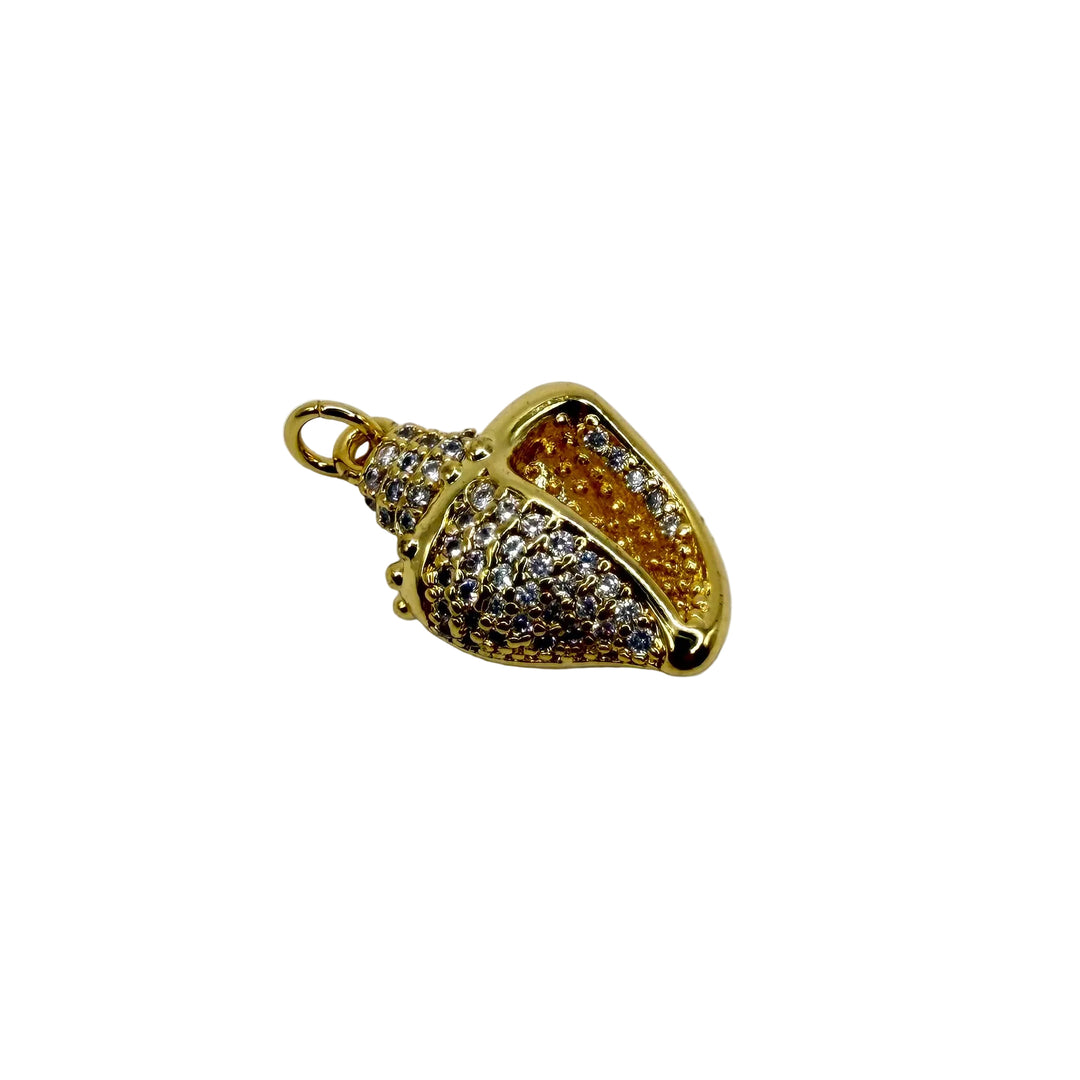 Golden glitter charm