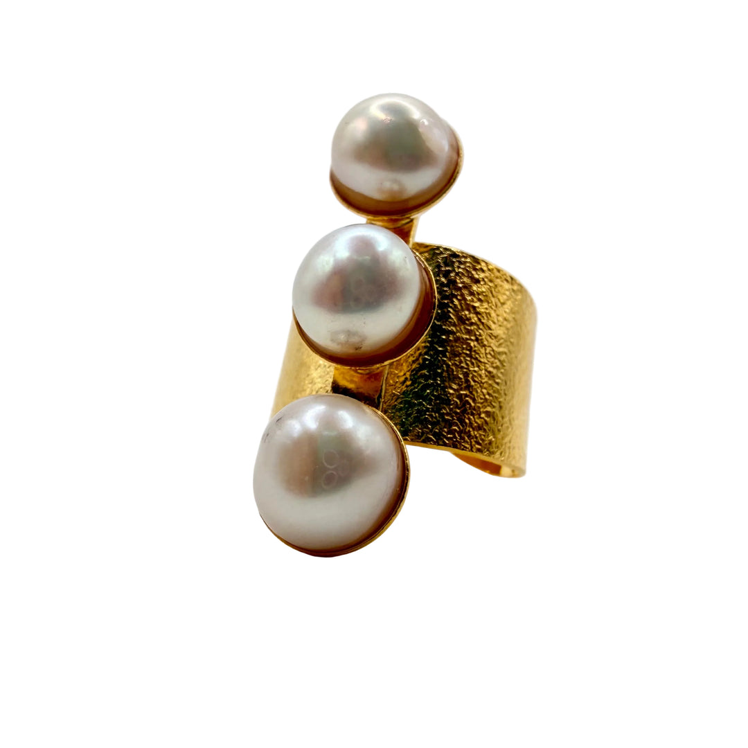 Triple Pearl ring