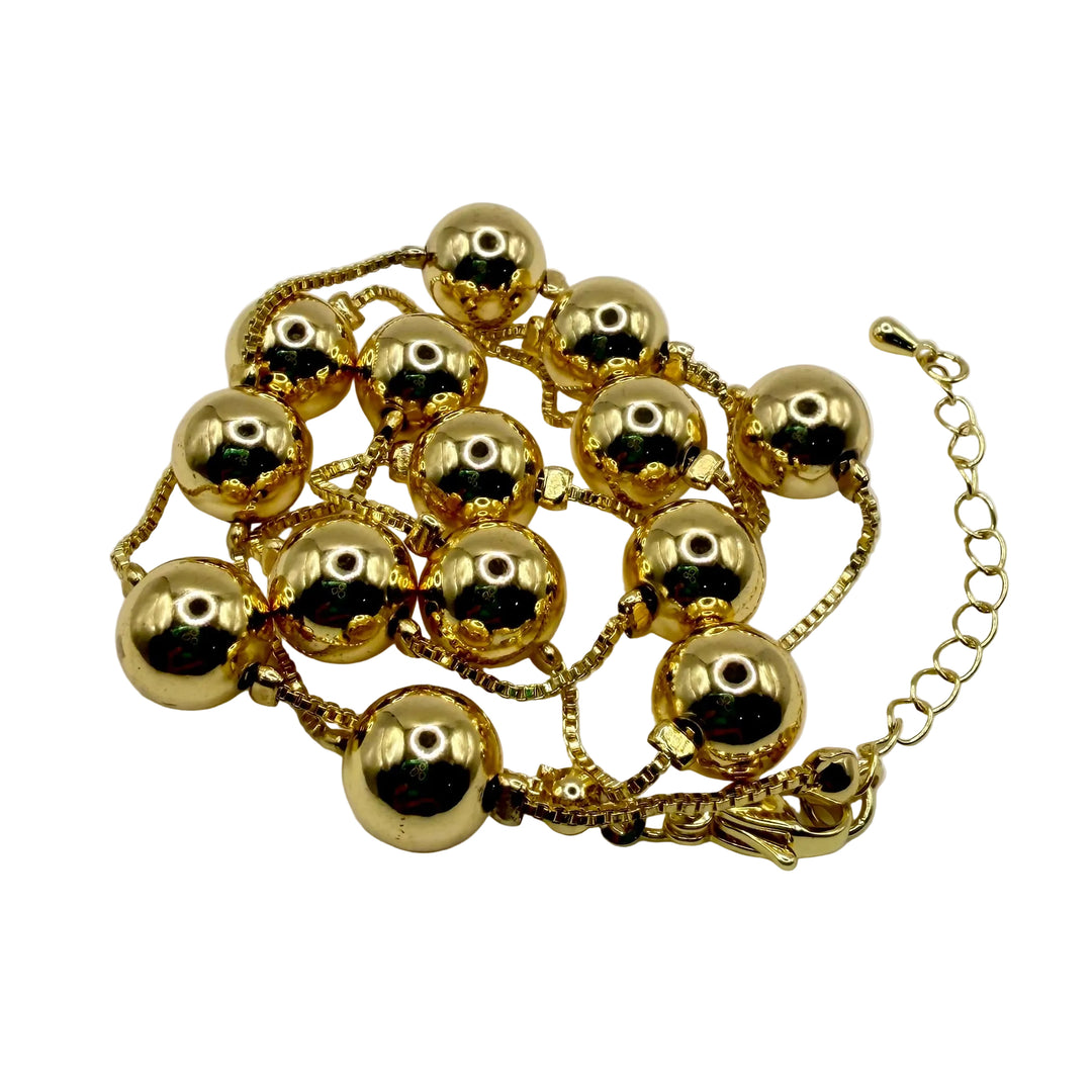 Golden medium dots necklace