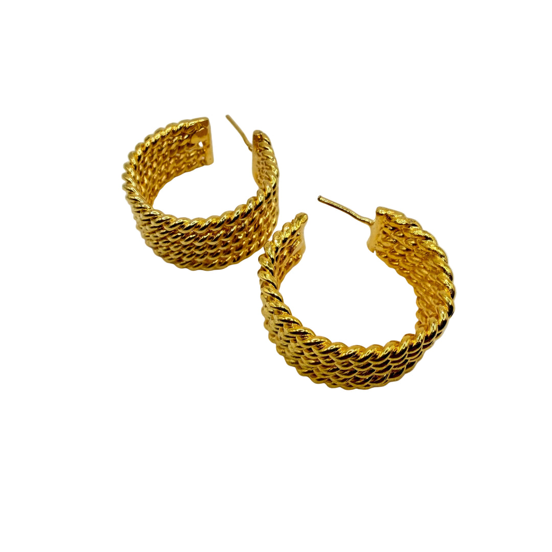 Braided hoop earrings