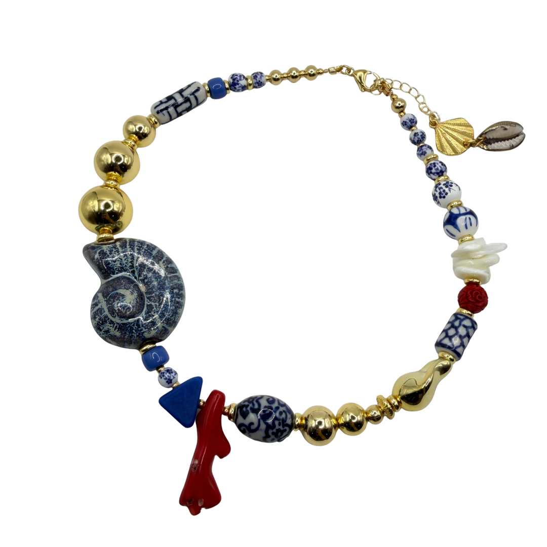 Sole Mare | Choker Coral & Blue