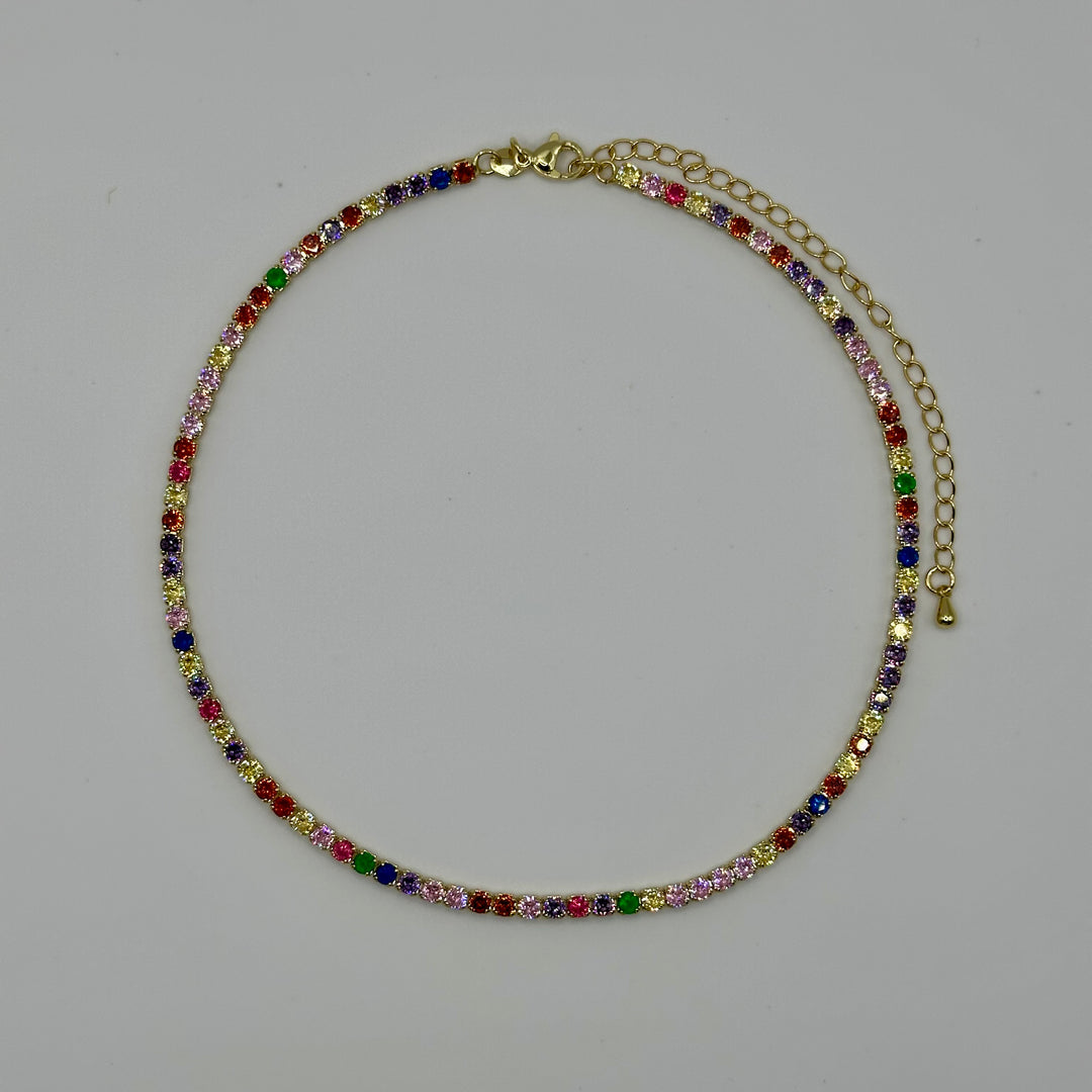 Rainbow Sparkly choker