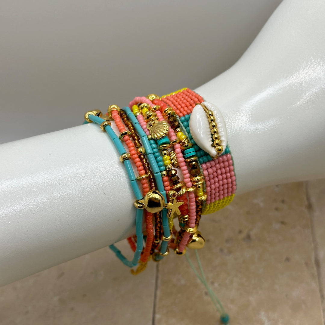 Sunset Concha Bracelets