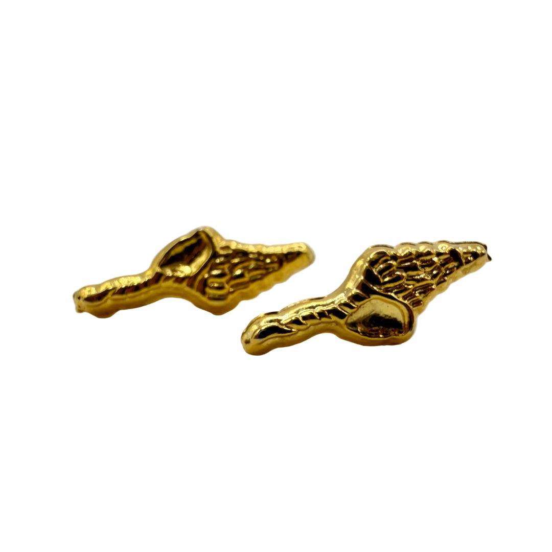 Golden conch studs