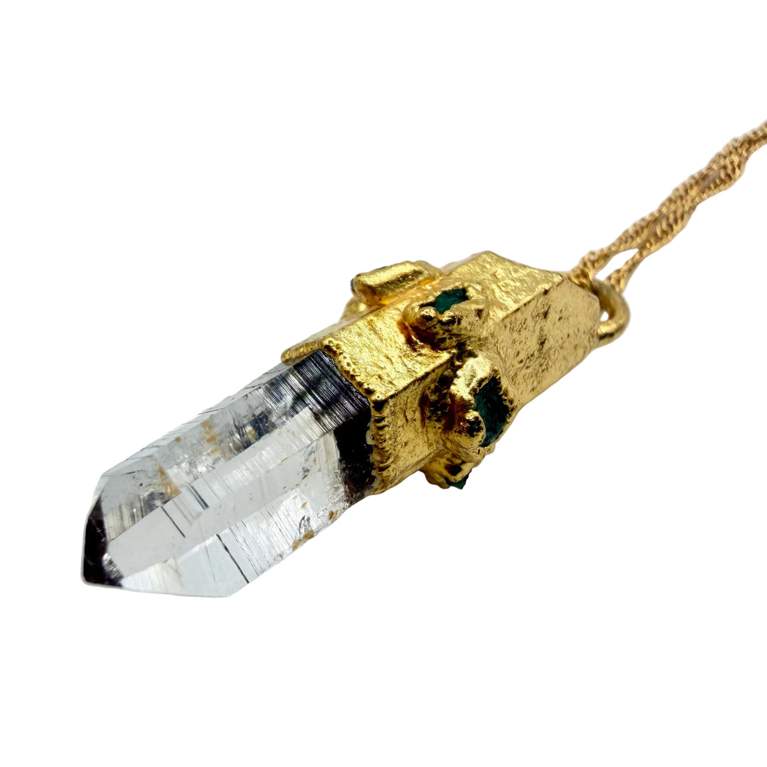 Emerald stone necklace