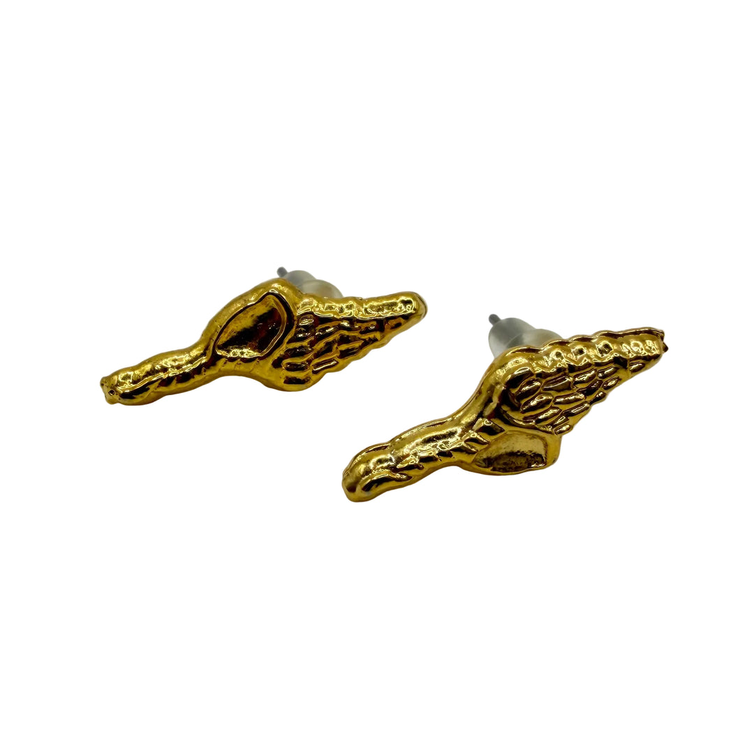 Golden conch studs