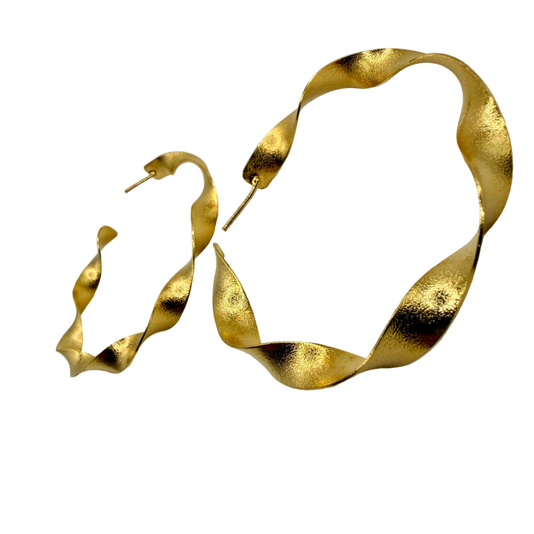 Twisted hoop earrings