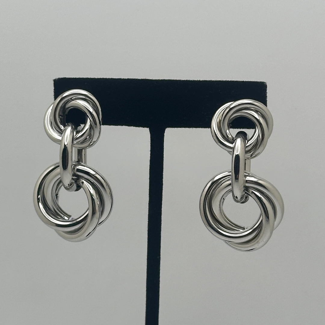 Silver Knot Earrings