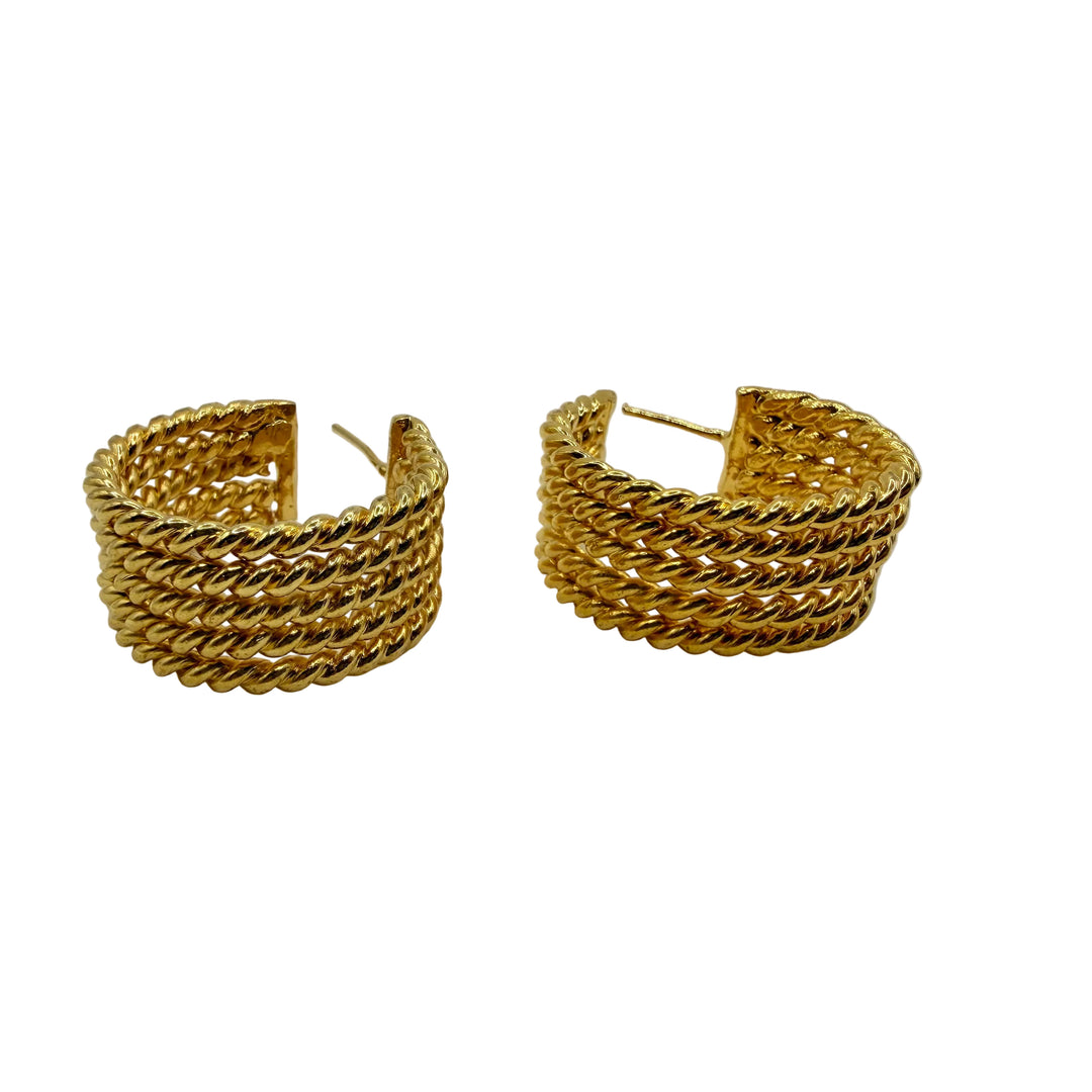 Braided hoop earrings