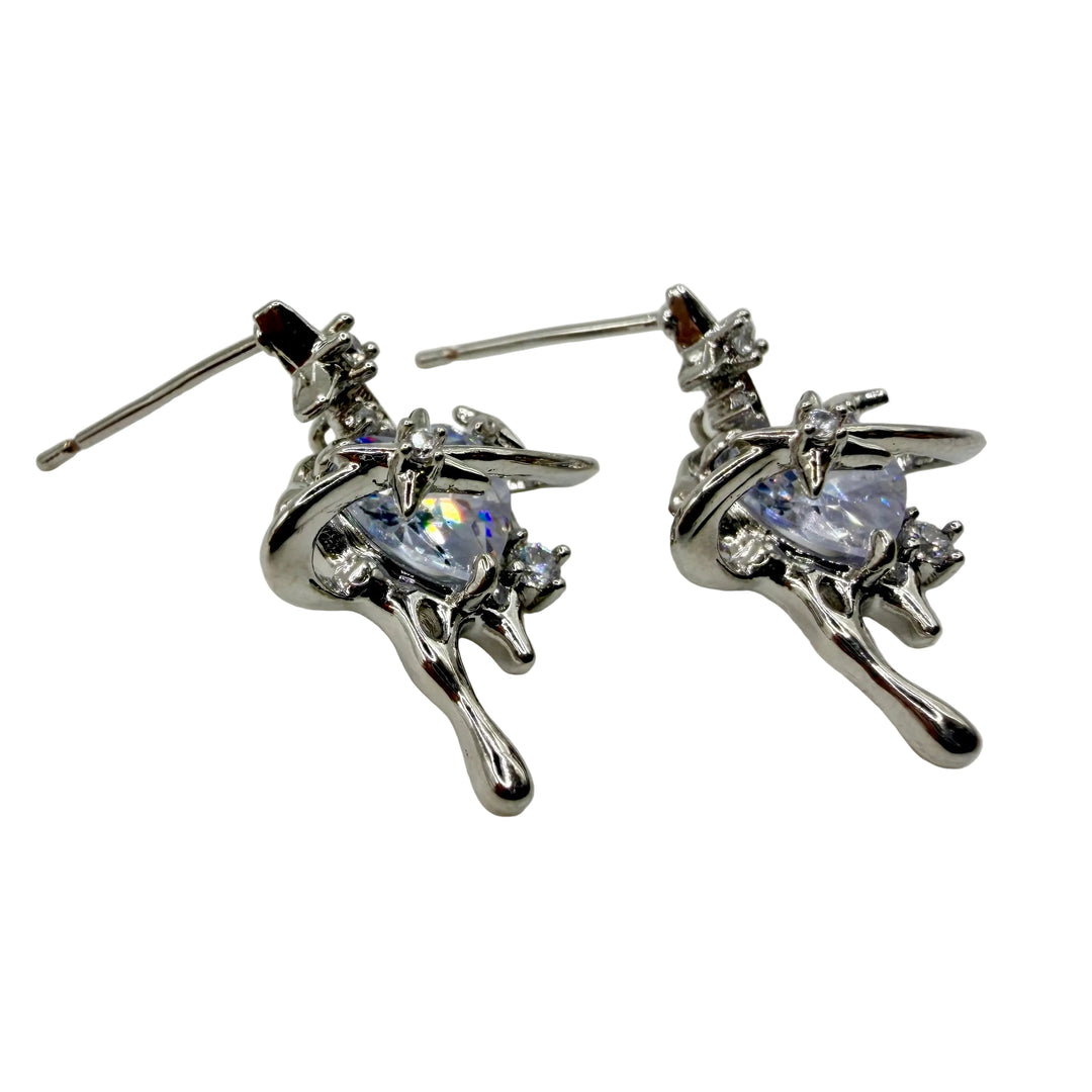 Cosmic heart earrings