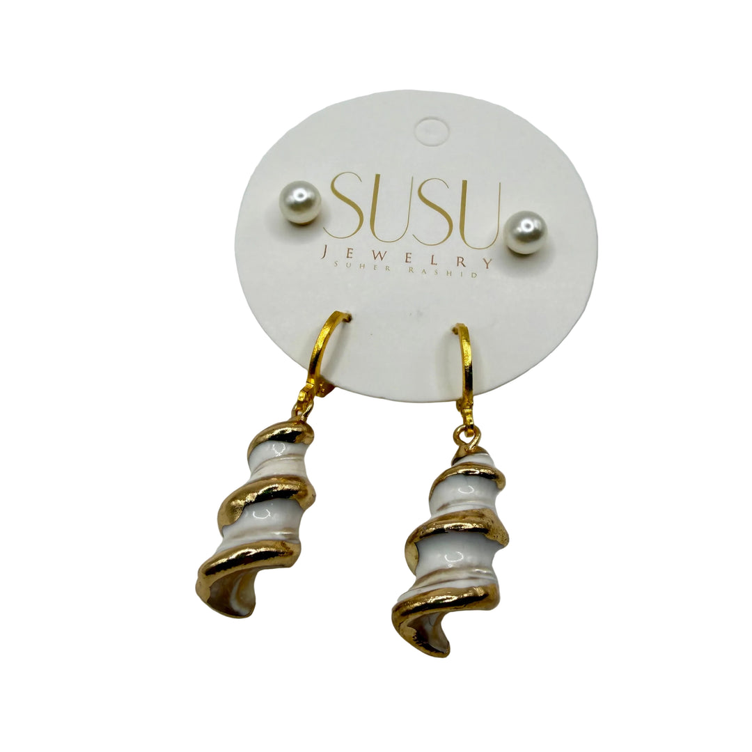 Golden tide earrings