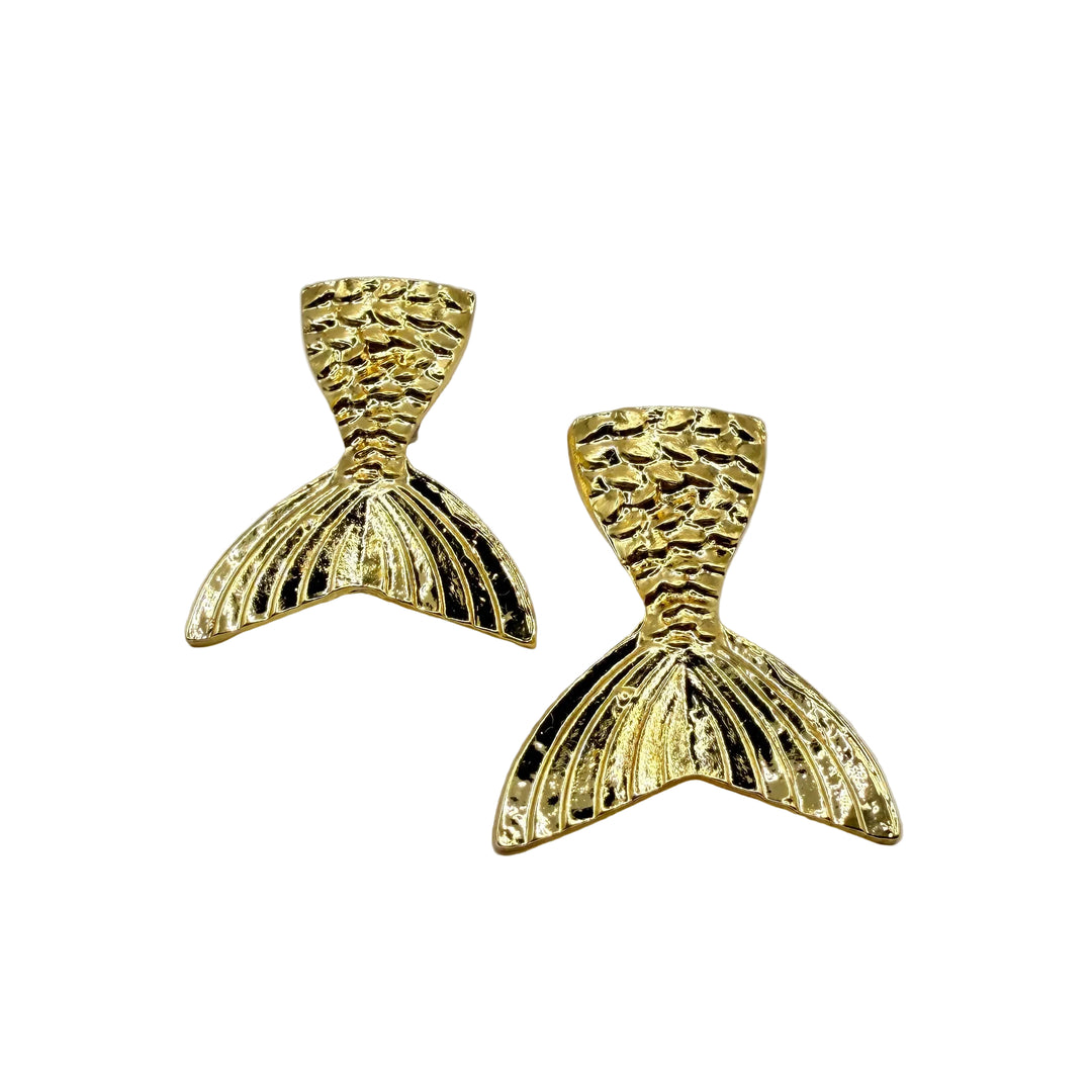 Golden mermaid earrings