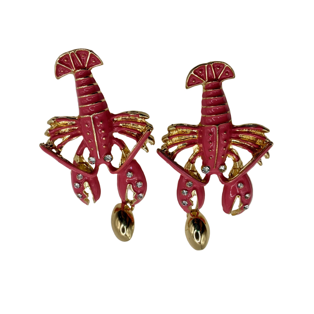 Pink Lobster earrings