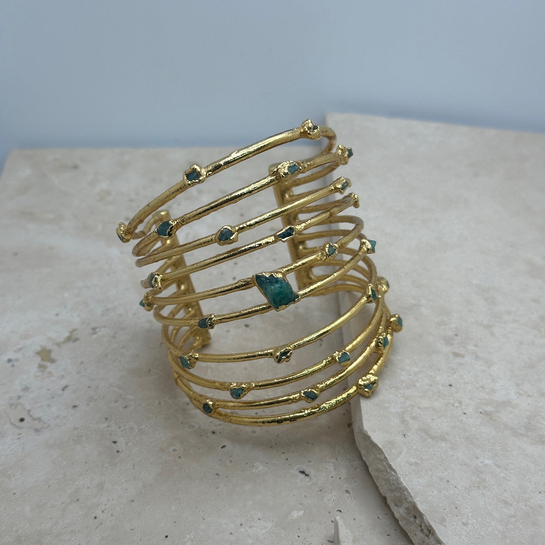 The Raw Esmeralda Cuff