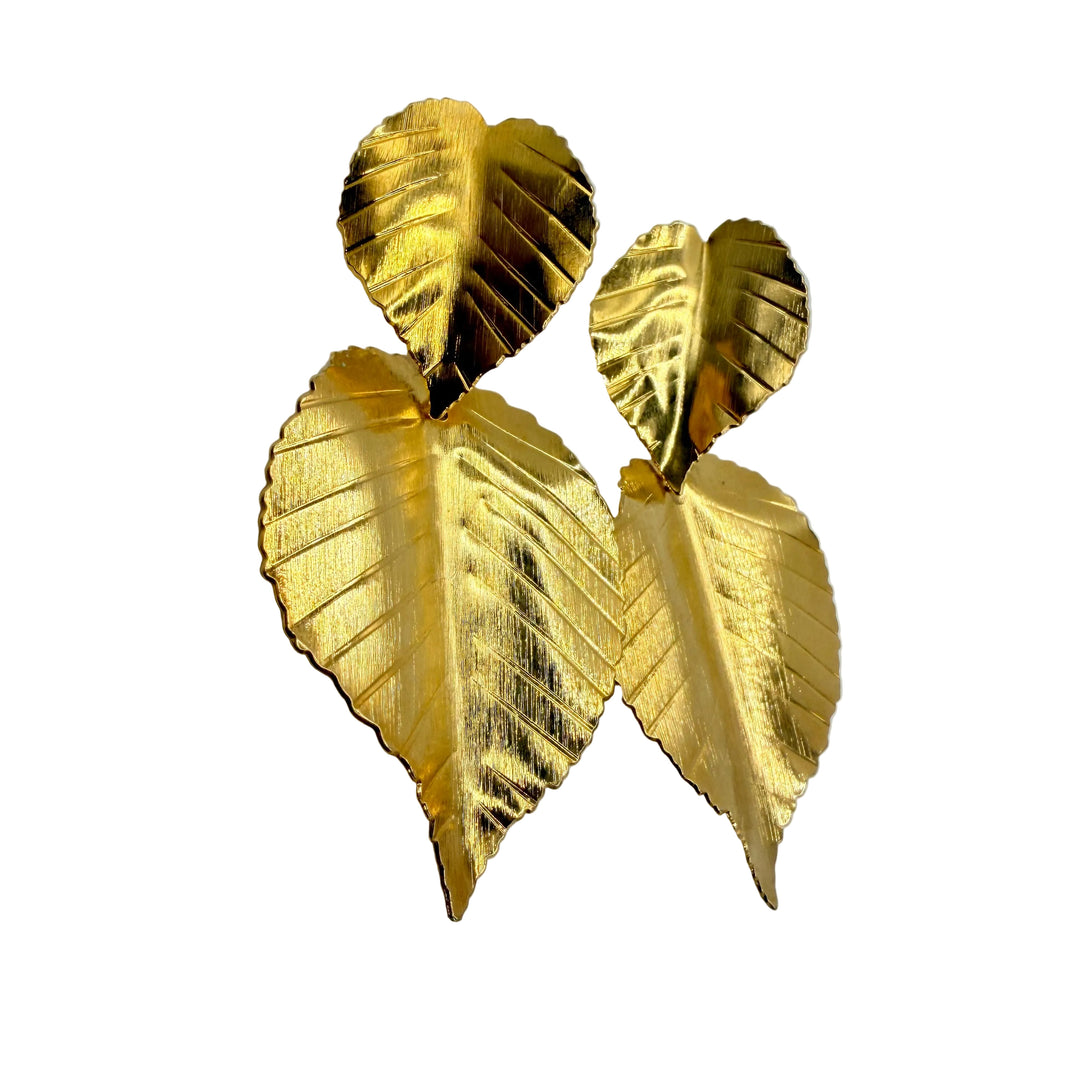 Tropical leaf earrings
