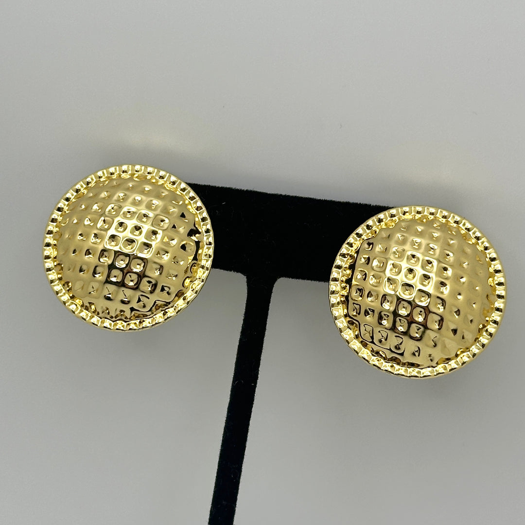 Gold Disco Studs