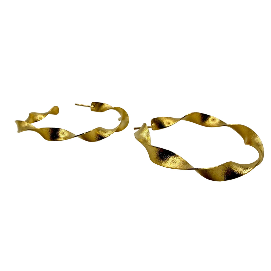 Twisted hoop earrings