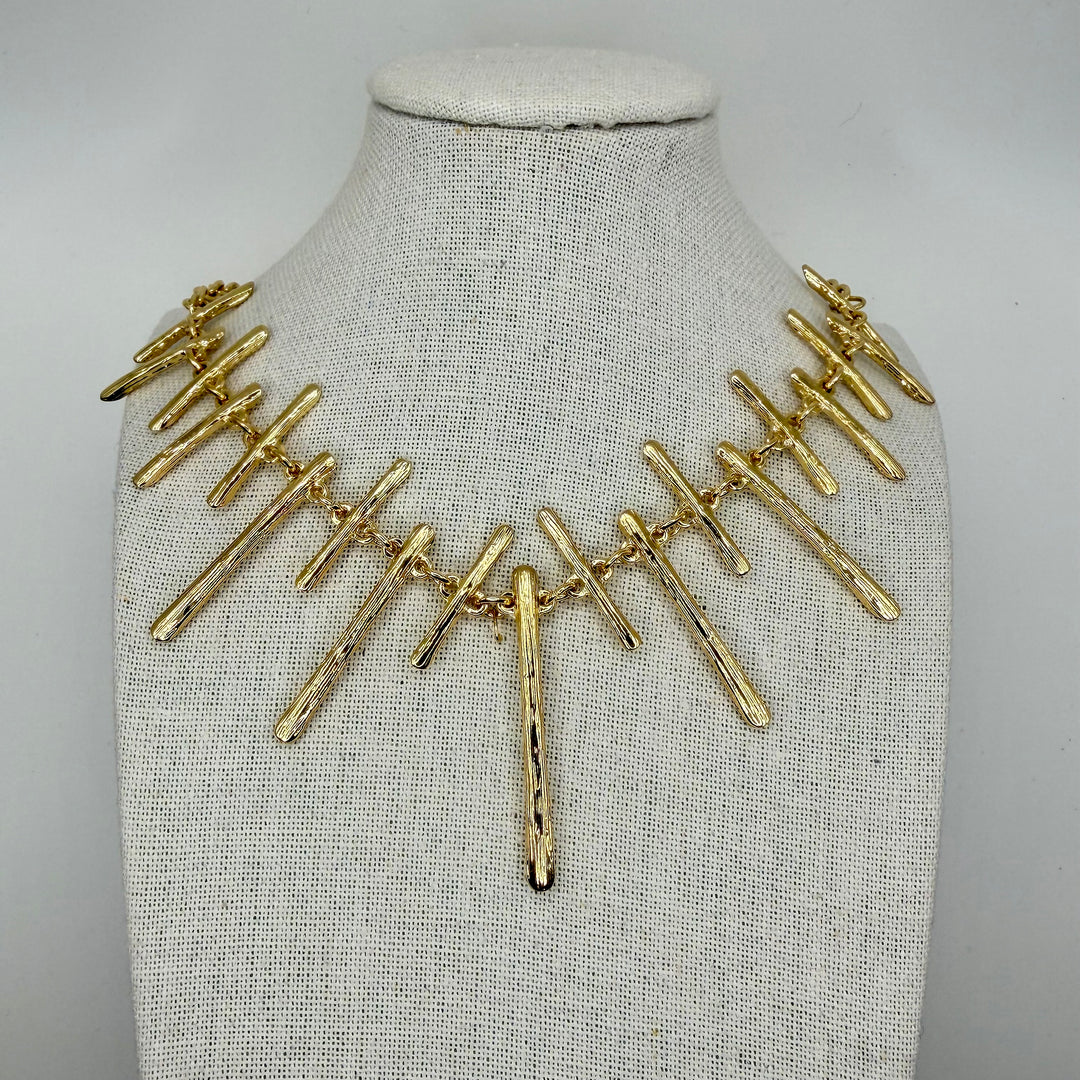 Golden coral necklace