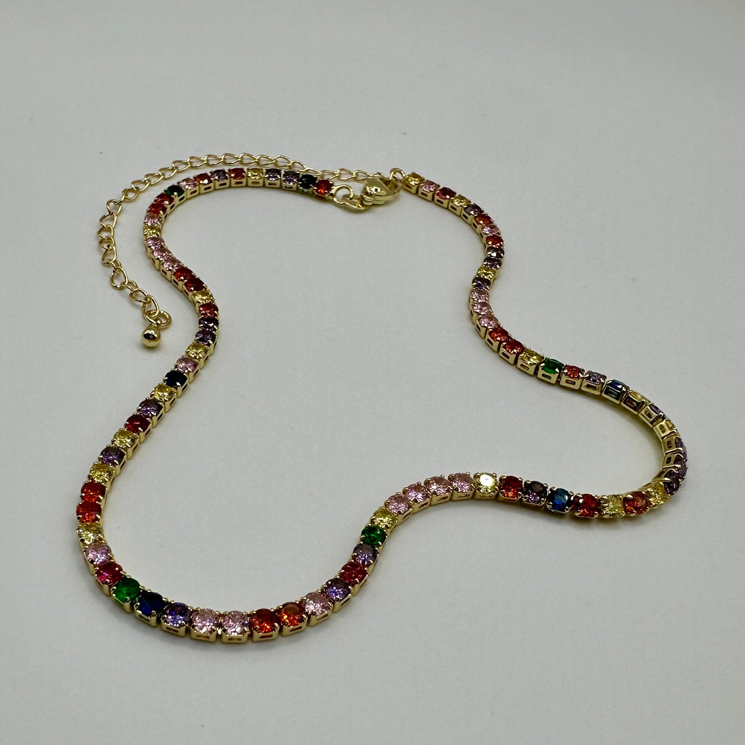 Rainbow Sparkly choker