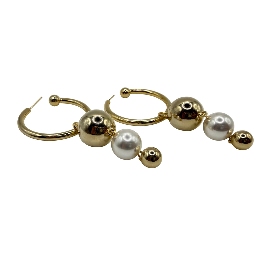 Pearl dot earrings