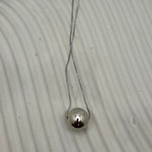 Silver Bubble Necklace M