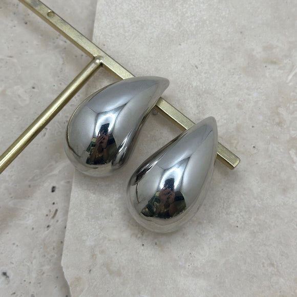 Silver Drop M Earrings