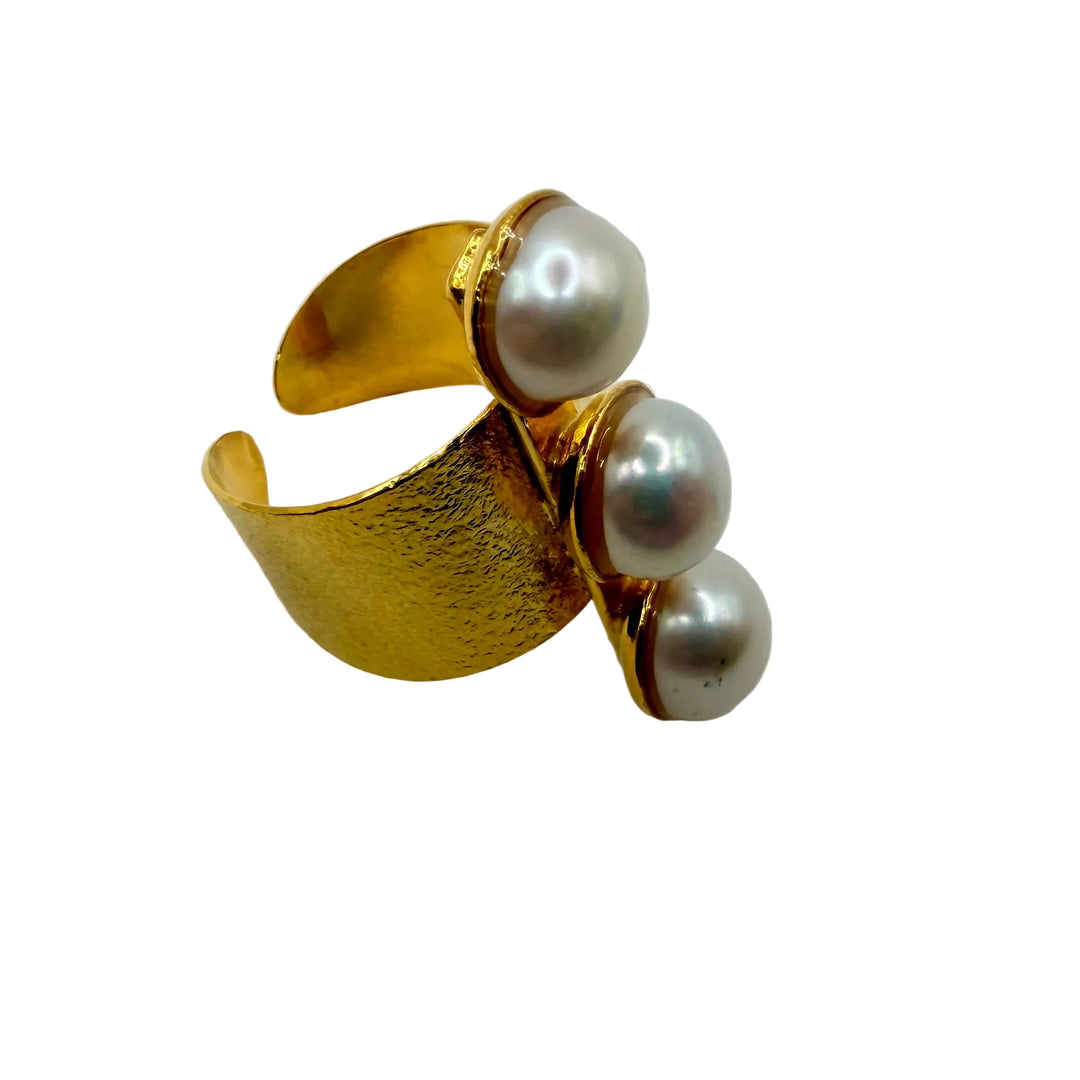 Triple Pearl ring