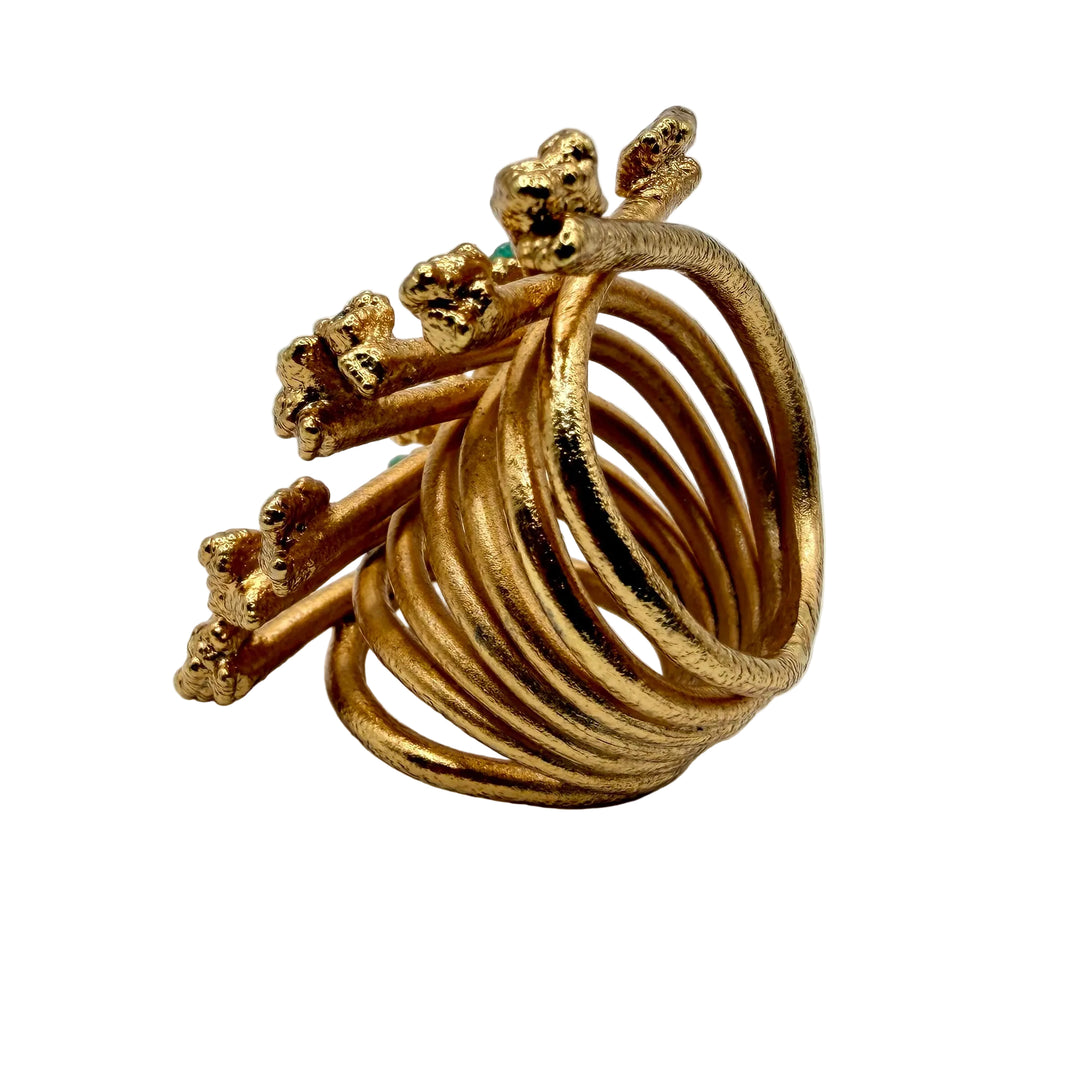Emerald bloom ring