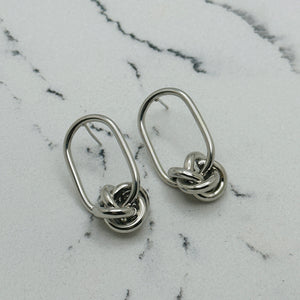 Knots Silver Earrings