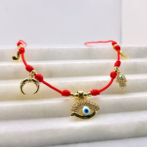 Evil Eye Red Necklace