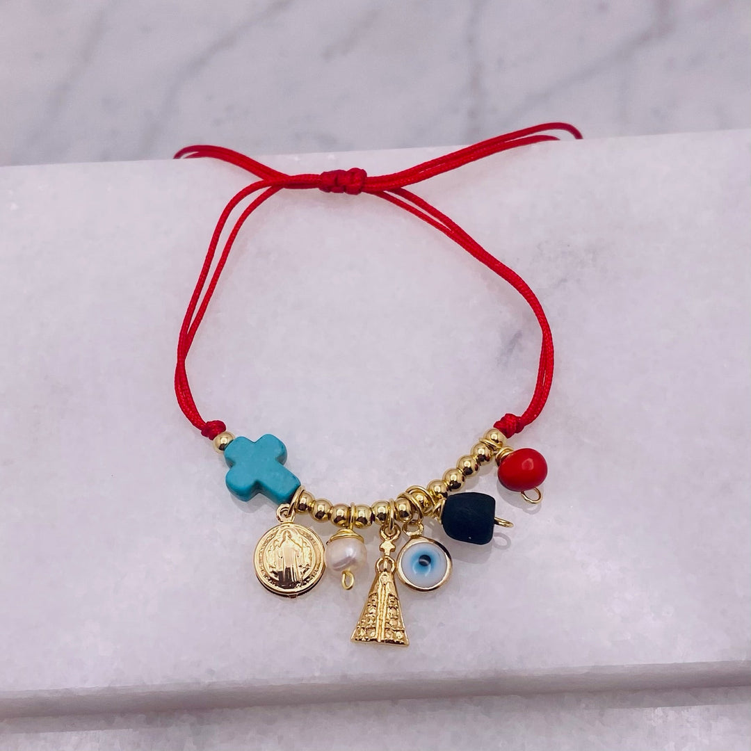 Blue Cross Bracelet