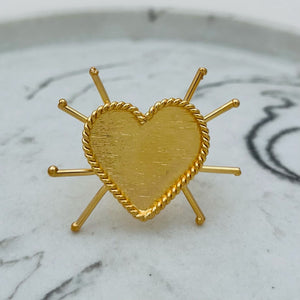 Heart Spikes Ring