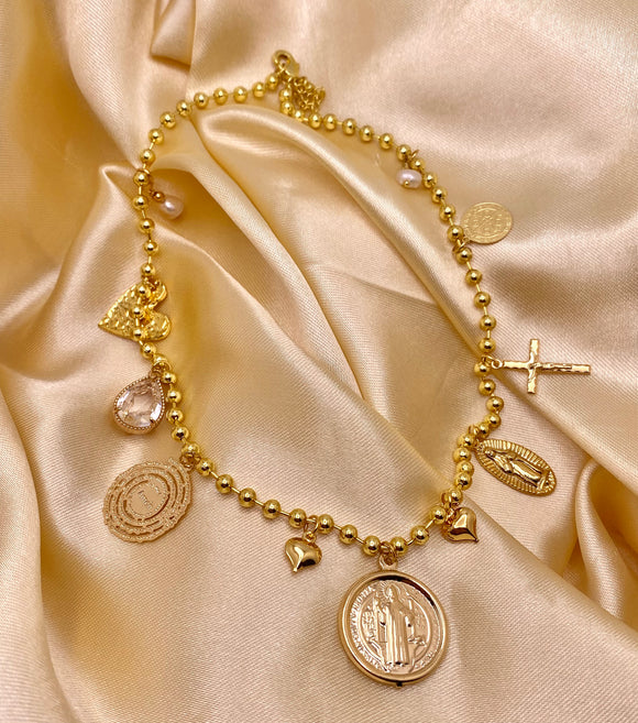 Gold Life Amulets Necklace