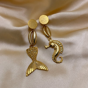 Sirena y Caballito Earrings