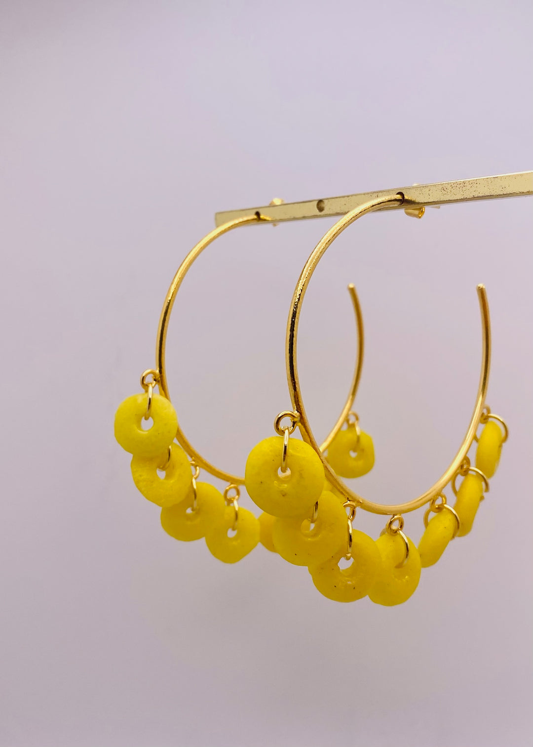 Yellow African Hoops