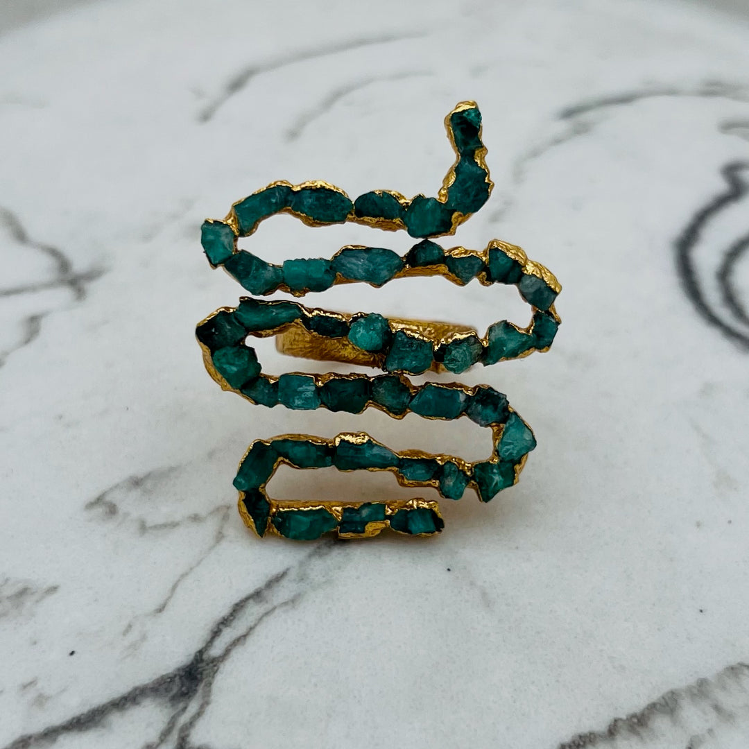 Snake Esmeralda Ring