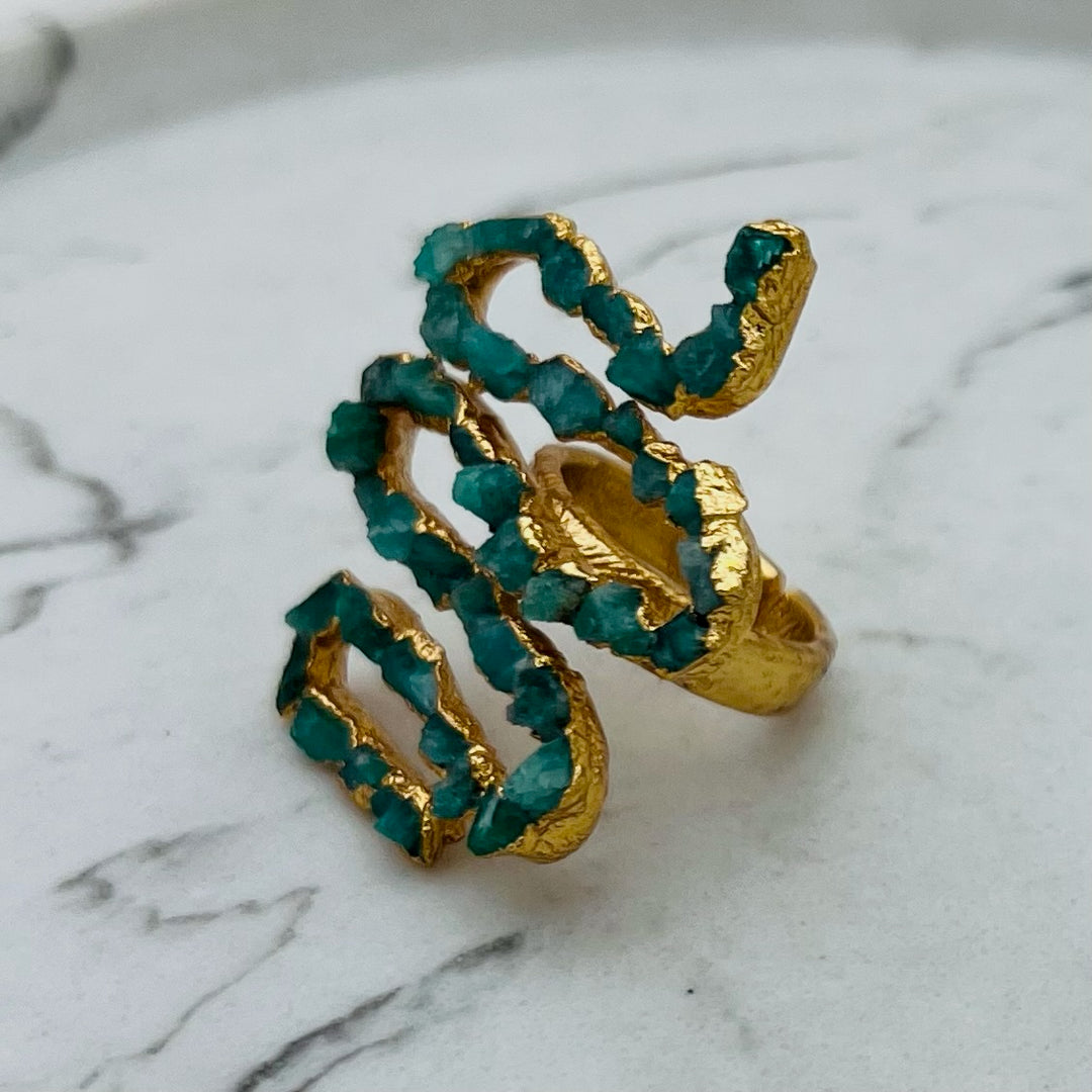 Snake Esmeralda Ring