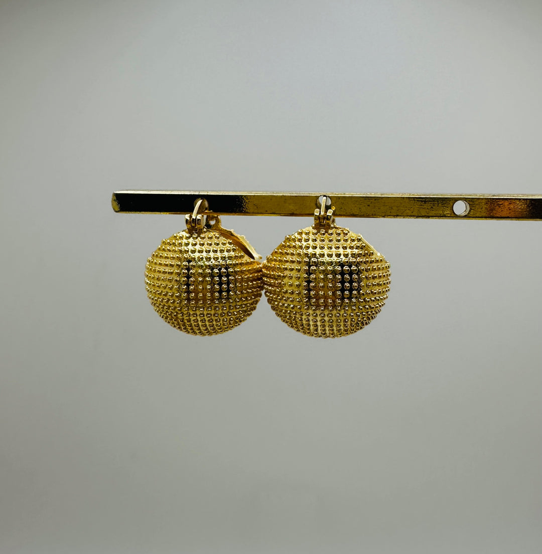 Gold Disco Ball Earrings