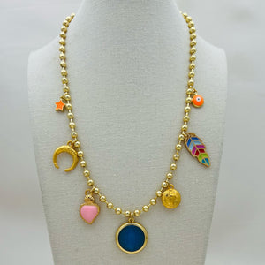 Penelope Blue Amulets Necklace