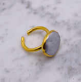 White Stone Ring