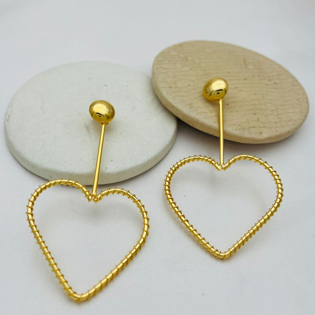 Spiral Heart Earrings