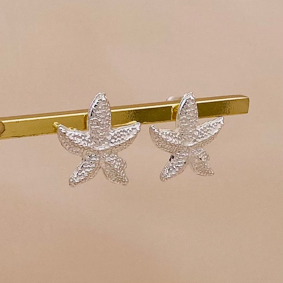 Silver Starfish Earrings