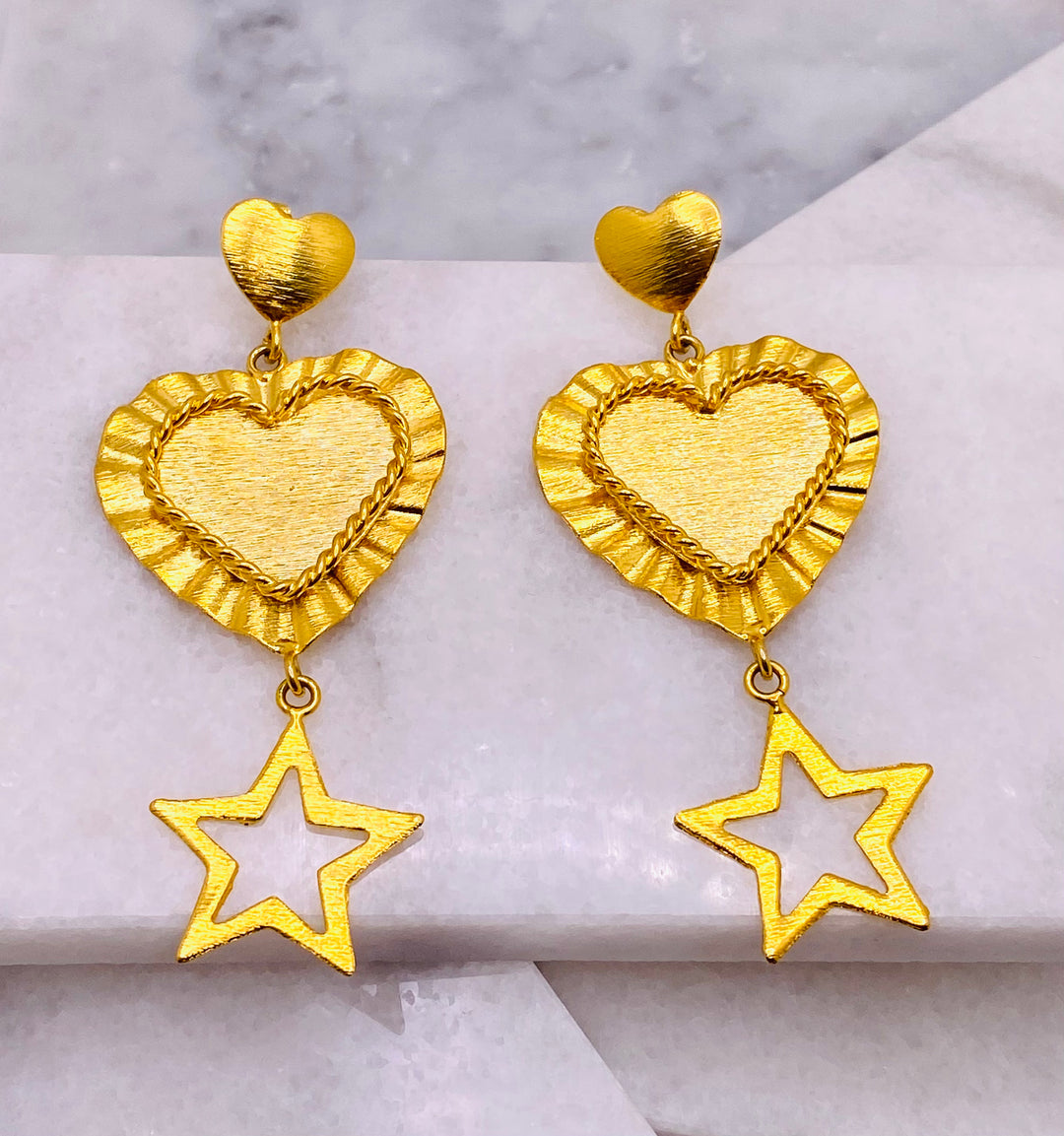 Gold Heart Earrings