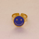 Happy 💜 Face Ring