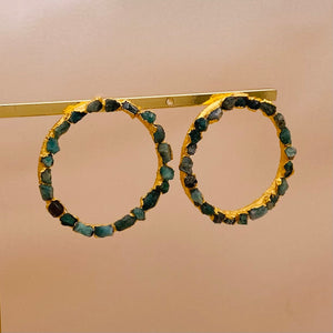 Circle Esmeralda Earrings