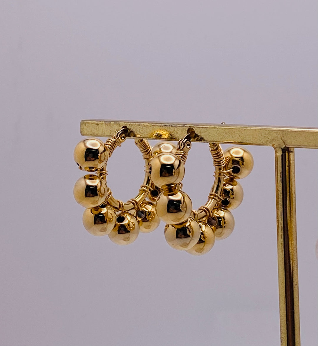 Gold Bubbles Hoops