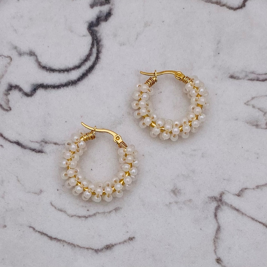 Pearl Hoops Small