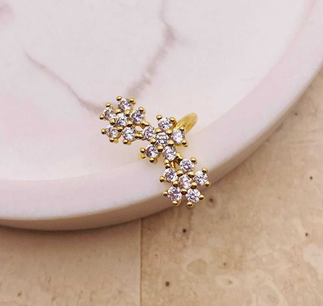 Shine Flowers Earcuff