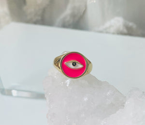Fuchsia Eye Ring
